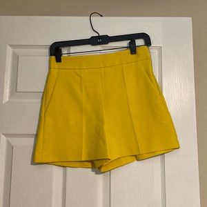 Yellow Zara shorts extra small